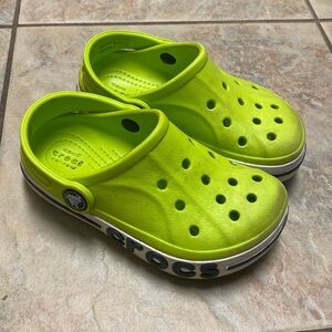 Lime Green Crocs Child size 9